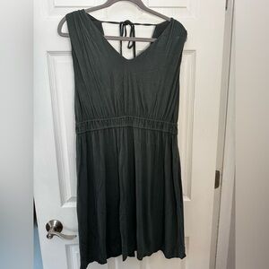 EUC Soma Wknd Halter Dress - Greek Goddess Cotton - Earth Green - Large